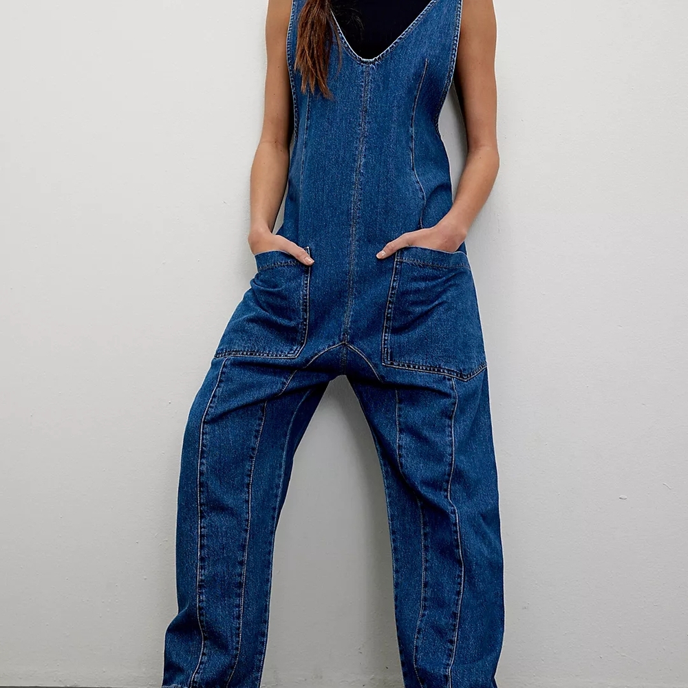 Women's Blue Denim Jumpsuit